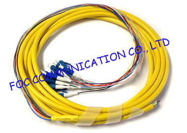 Fan Out LC / UPC pigtail fiber optic 12 Core With High Tensile Strength