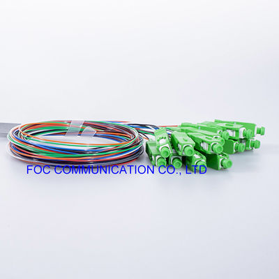 Telekom Ağları Fiber PLC Bölücü LSZH 1x8 SC APC Konektörü Düşük PDL