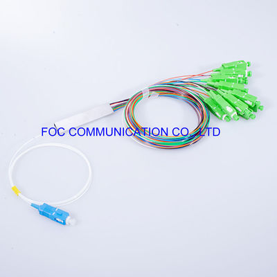 Telekom Ağları Fiber PLC Bölücü LSZH 1x8 SC APC Konektörü Düşük PDL