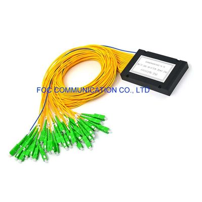 SC APC 1×32 FTTX Fiber Optik Bölücü ABS Modül Tipi Düşük PDL