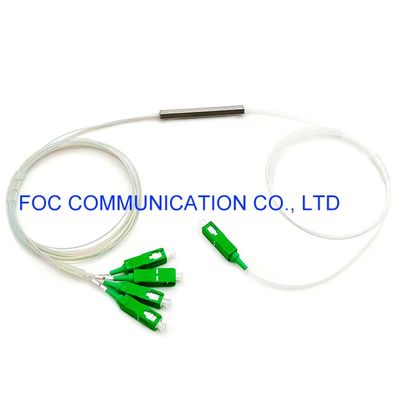 Mini Tüp Düşük PDL 1×4 PLC Ayırıcı G.657A PVC SC APC Konnektörler