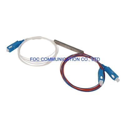 FTTH Ağları için CATV LAN SM LSZH 1x2 PLC Splitter Mini Tüp 1650nm