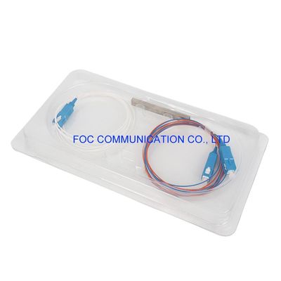 FTTH Ağları için CATV LAN SM LSZH 1x2 PLC Splitter Mini Tüp 1650nm