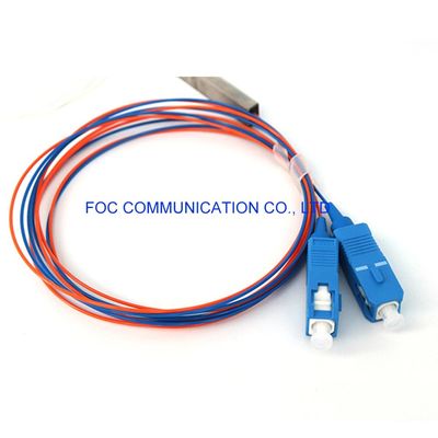 FTTH Ağları için CATV LAN SM LSZH 1x2 PLC Splitter Mini Tüp 1650nm