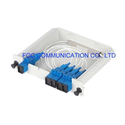 Yüksek Tekdüzelik 1×4 Düşük PDL PLC Fiber Kaset SC UPC 1260nm