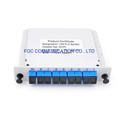 1650nm FTTX CATV CWDM Fiber PLC Ayırıcı SC UPC 1×8 Düşük PDL