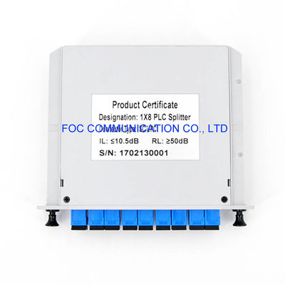 1650nm FTTX CATV CWDM Fiber PLC Ayırıcı SC UPC 1×8 Düşük PDL