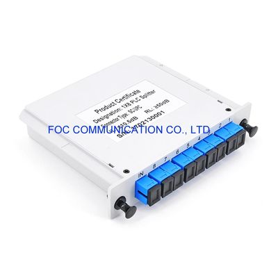 1650nm FTTX CATV CWDM Fiber PLC Ayırıcı SC UPC 1×8 Düşük PDL