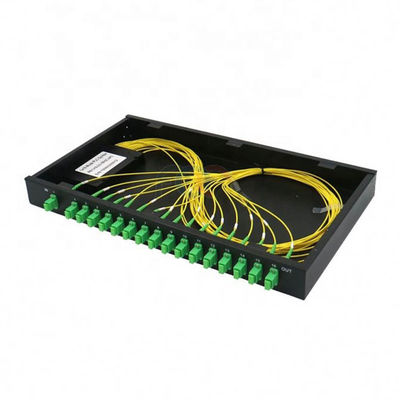 Düşük PDL 1260nm Raf Montajlı PLC Ayırıcı 1 RU 19&quot; 1x16 SC APC