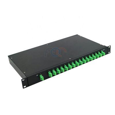 1x16 FTTH Pasif PLC Ayırıcı 1 RU 19&quot; Raf Montajlı SC APC Düşük PDL