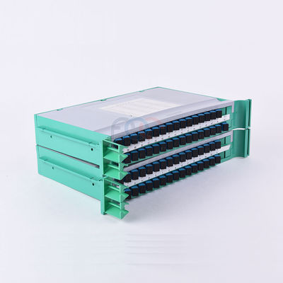 FTTH Palet Fiber PLC Ayırıcı 1650nm 19&quot; Raf Montajlı 1x64 SC UPC