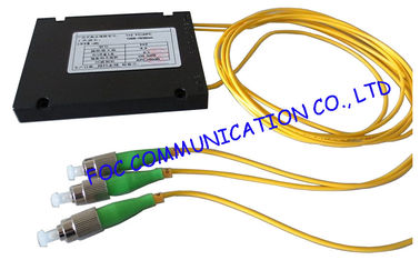 FBT Optik Fiber Bağlayıcı 1 x 2, FC / APC Tekli manyetik kuplör Çeşitli Bağlaşım Oranı