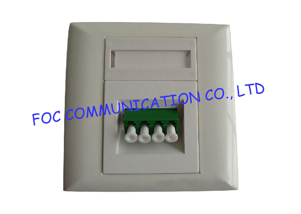 FTTX için Fiber Optik Sonlandırma Kutusu Duvar Plakası Outlet LC Quad Adaptör Yüklü