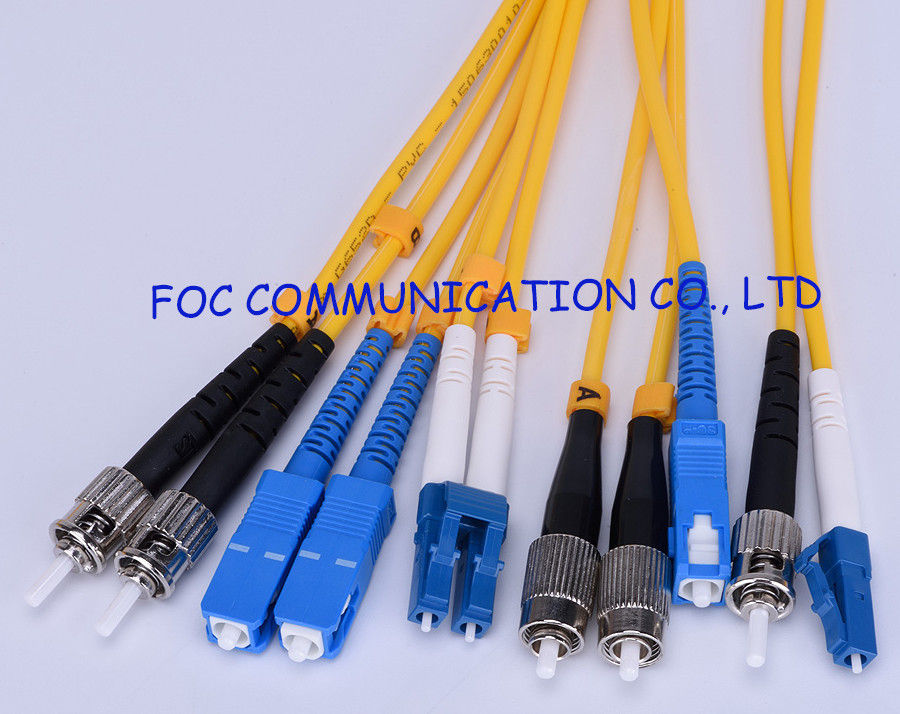 G.652D OFNP Kablosuyla Fiber Optik Yama Kablosu SC FC ST LC