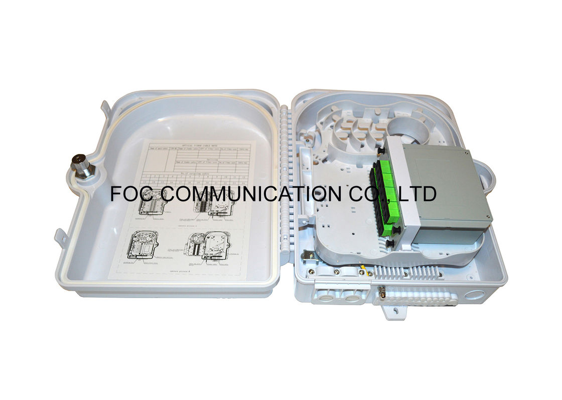 FTTX için Kullanarak 1:16 PLC Kaset Tipi ile Açık Fiber Terminal Kutusu 24 Çekirdek