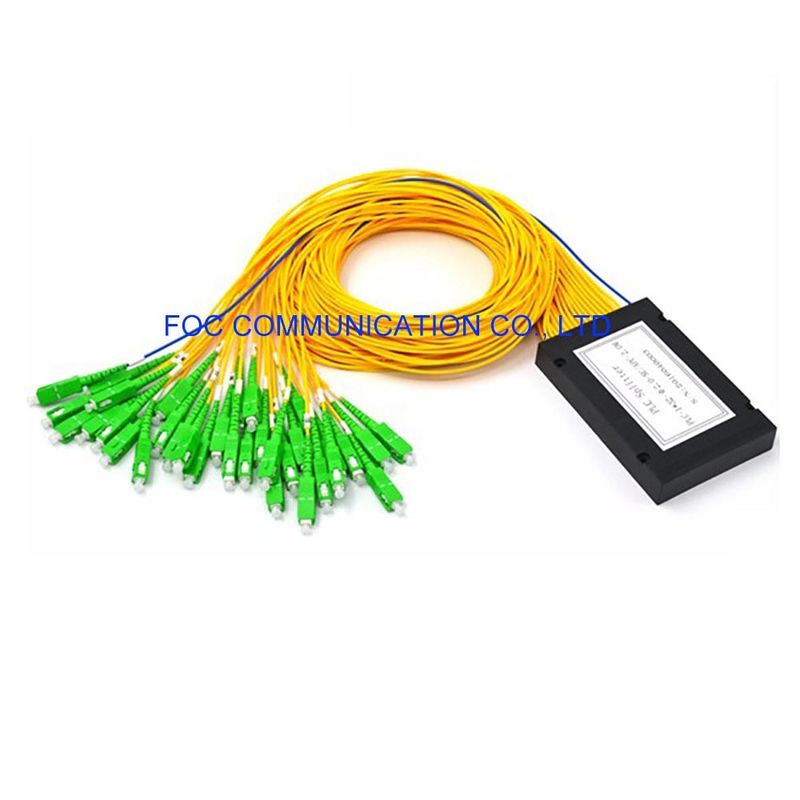 SC APC 1×32 FTTX Fiber Optik Bölücü ABS Modül Tipi Düşük PDL