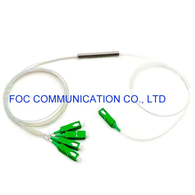 Mini Tüp Düşük PDL 1×4 PLC Ayırıcı G.657A PVC SC APC Konnektörler