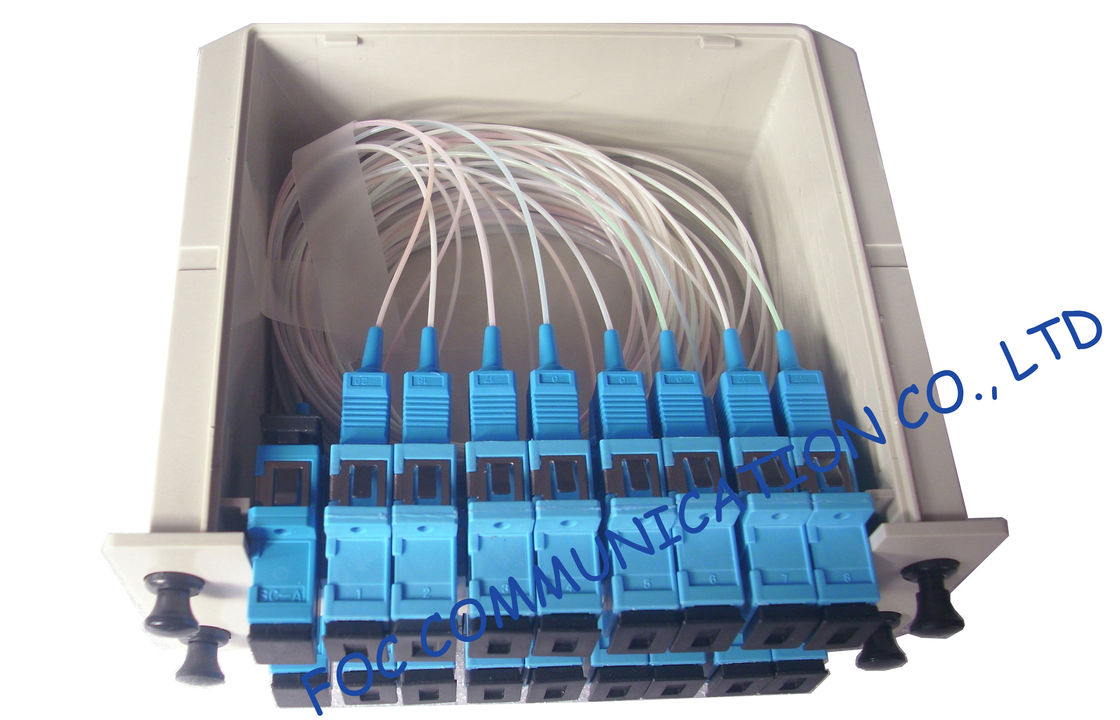SC / UPC fiber optik splitter telecom Kaset Kutusu Tipi / Raf Montajı optik splitter
